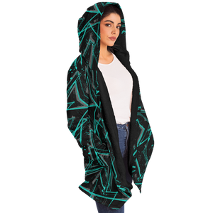 Electrostatic Cloak (Black Fur) - Festival Clothing, Rave Outfits, EDM Gear