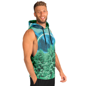 Minty Wonderland Sleeveless Hoodie