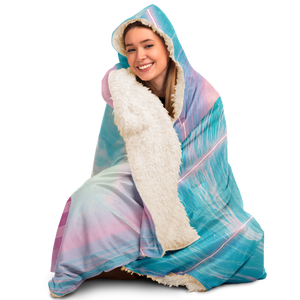 Grid Tide Hooded Blanket