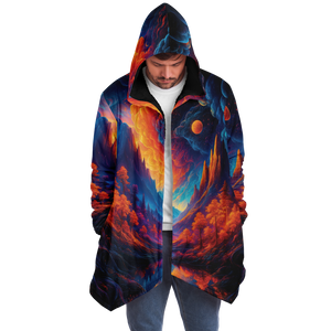 Wonderland Valley Cloak (Black Fur) - Festival Clothing, Rave Outfits, EDM Gear