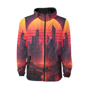 Neon Sunrise Windbreaker