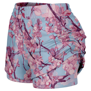Cherry Blossom Women's 2-in-1 Shorts