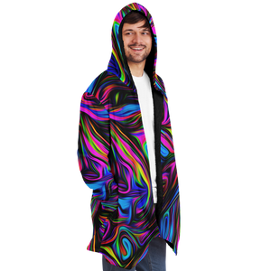 Psychedelic Waves Cloak (Black Fur)