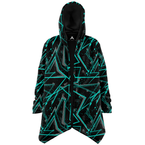 Electrostatic Cloak (Black Fur) - Festival Clothing, Rave Outfits, EDM Gear
