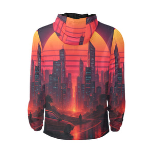 Neon Sunrise Windbreaker