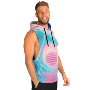 Grid Tide Sleeveless Hoodie