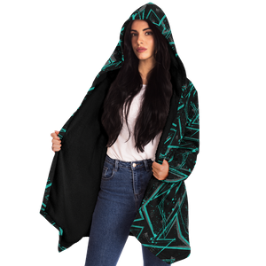 Electrostatic Cloak (Black Fur) - Festival Clothing, Rave Outfits, EDM Gear