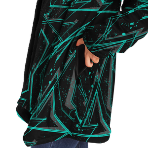 Electrostatic Cloak (Black Fur) - Festival Clothing, Rave Outfits, EDM Gear