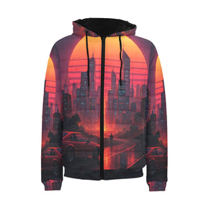 Neon Sunrise Puffer Jacket