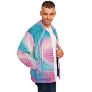 Grid Tide Varsity Jacket