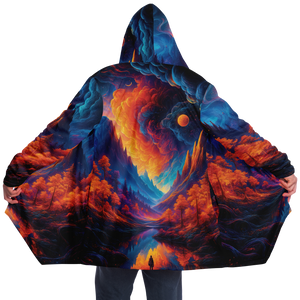 Wonderland Valley Cloak (Black Fur) - Festival Clothing, Rave Outfits, EDM Gear