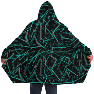 Electrostatic Cloak (Black Fur) - Festival Clothing, Rave Outfits, EDM Gear