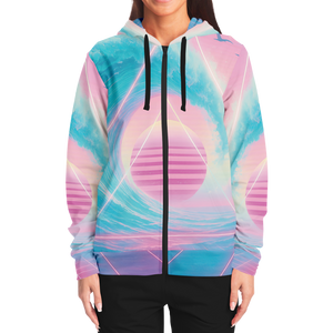 Grid Tide Zip Hoodie