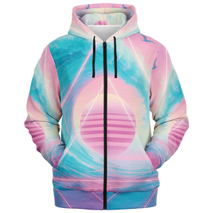 Grid Tide Zip Hoodie