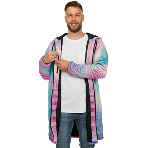 Grid Tide Zip Up Cloak