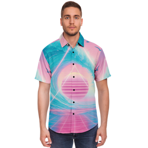 Grid Tide Button Down Shirt