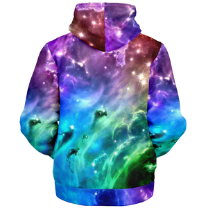 Galaxy Slam Sherpa Hoodie (Black Fur)