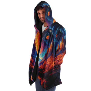Wonderland Valley Cloak (Black Fur) - Festival Clothing, Rave Outfits, EDM Gear