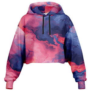 Quantum Tides Cropped Hoodie