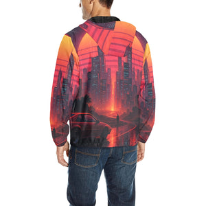 Neon Sunrise Windbreaker