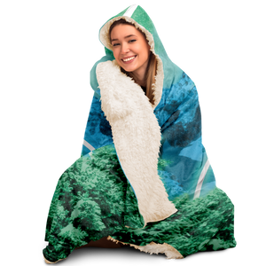 Minty Wonderland Hooded Blanket