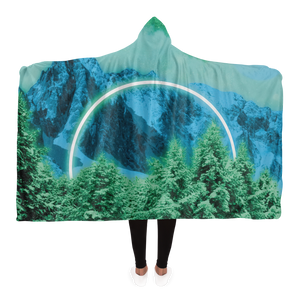 Minty Wonderland Hooded Blanket