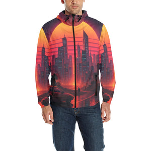 Neon Sunrise Windbreaker