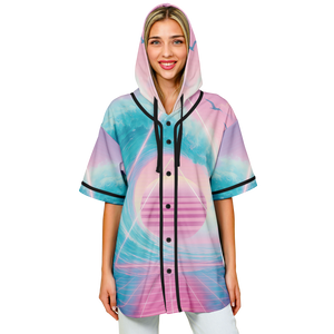 Grid Tide Hooded Jersey