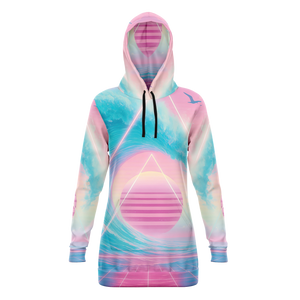 Grid Tide Hoodie Dress