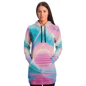 Grid Tide Hoodie Dress