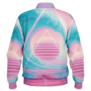 Grid Tide Varsity Jacket