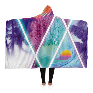 Dimensions Collide Hooded Blanket