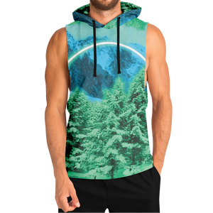 Minty Wonderland Sleeveless Hoodie