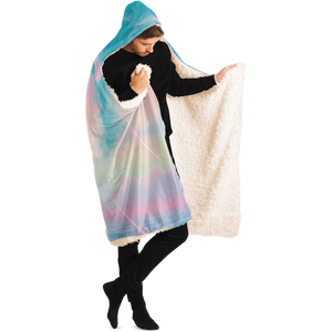 Grid Tide Hooded Blanket