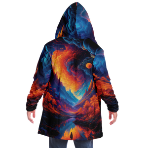 Wonderland Valley Cloak (Black Fur) - Festival Clothing, Rave Outfits, EDM Gear