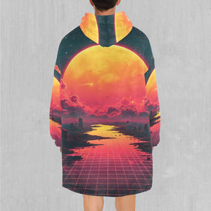 Cyber Skyline Blanket Hoodie