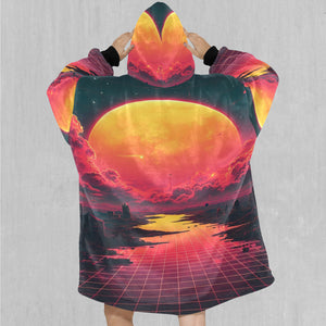 Cyber Skyline Blanket Hoodie