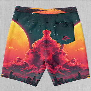 Cyber Skyline Board Shorts