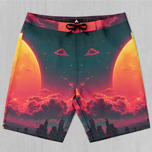 Cyber Skyline Board Shorts