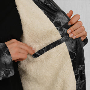 Boneyard Zip Up Cloak (White Fur)