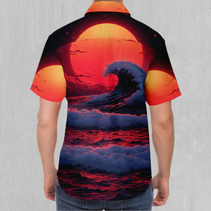 The Synthwave off Kanagawa Button Down Shirt