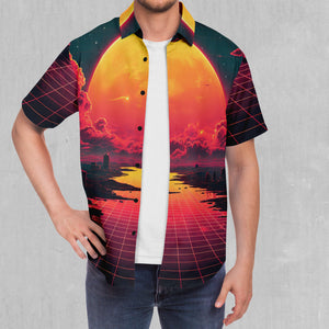 Cyber Skyline Button Down Shirt