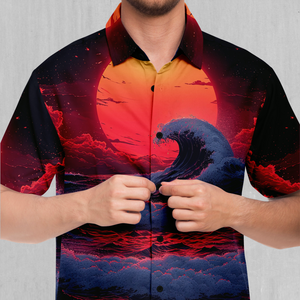 The Synthwave off Kanagawa Button Down Shirt