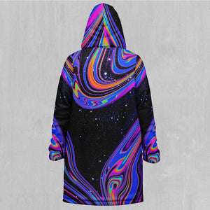Chromatic Cosmos Zip Up Cloak (Black Fur)
