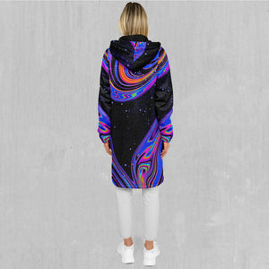 Chromatic Cosmos Zip Up Cloak (Black Fur)