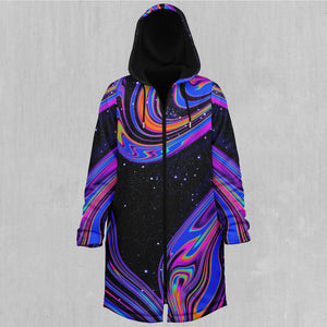 Chromatic Cosmos Zip Up Cloak (Black Fur)