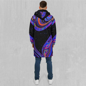 Chromatic Cosmos Zip Up Cloak (Black Fur)
