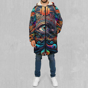 Cosmic Eye Zip Up Cloak (White Fur)