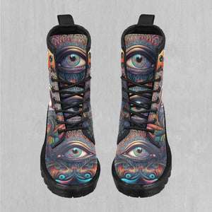 Cosmic Eye Women's Lace Up Boots
