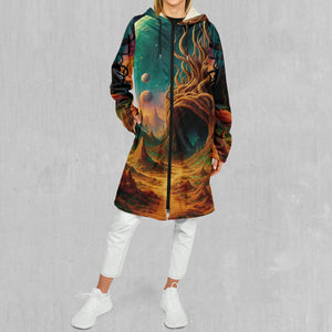Cosmic Mirage Zip Up Cloak (White Fur)
